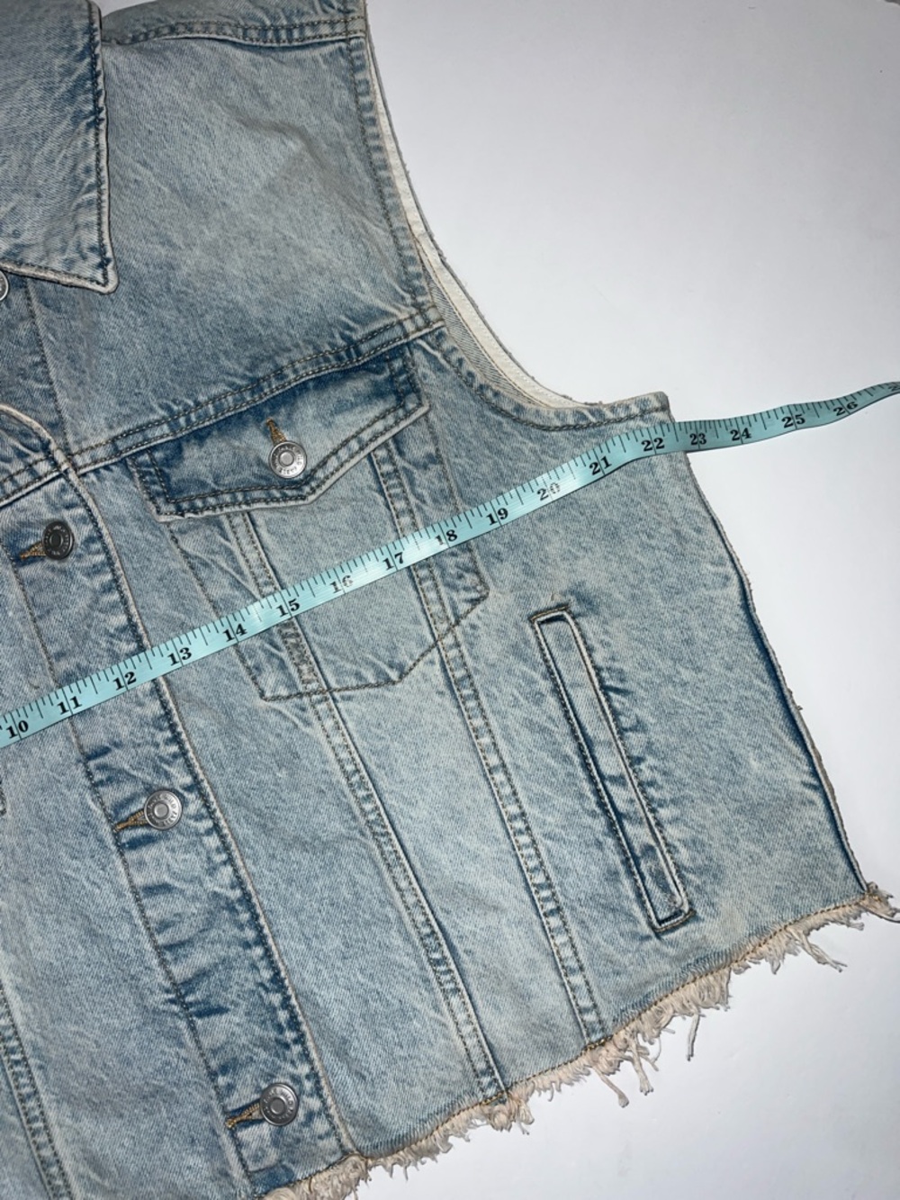 Wild Fable Light Blue Denim Vest size M - Picture 7 of 8